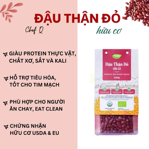 🔴🔴 ĐẬU THẬN ĐỎ HỮU CƠ ANBIO (RED KIDNEY BEANS) – ĐẬU ĐỎ HẠT TO, SẠCH, TỰ NHIÊN