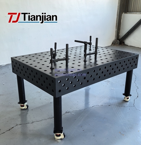 Bàn Gá Hàn Thép 3D D28 4000×2000mm Dùng Trong Cơ Khí Chính Xác