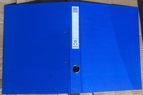 Bìa còng simili 3.5F F4 XD NA VC (còng D) + lỗ