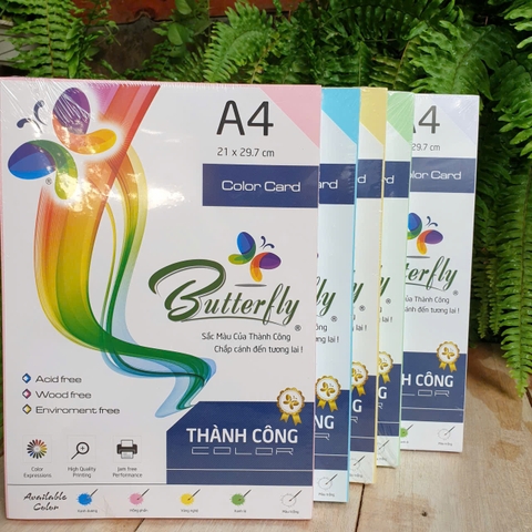 Bìa Màu Khổ A3, A4 ĐL 160gsm 100 Tờ/Xấp Nhiều Màu – Giấy bìa màu chất lượng cho in ấn và hồ sơ