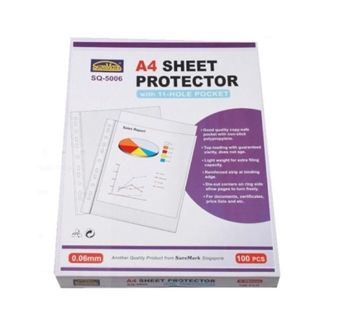 Bìa nhựa lưu hồ sơ loại mỏng - Suremark SQ5006( Bìa lỗ)