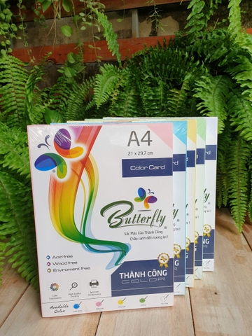 Bìa Thái, Bìa Fo Màu Khổ A4 ĐL 70gsm, 80gsm Đủ Màu Xấp 500 tờ – Giấy bìa màu cho văn phòng và học tập