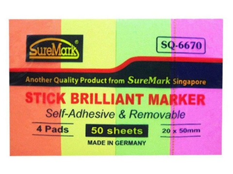 Giấy note 4 màu Suremark SQ 6670