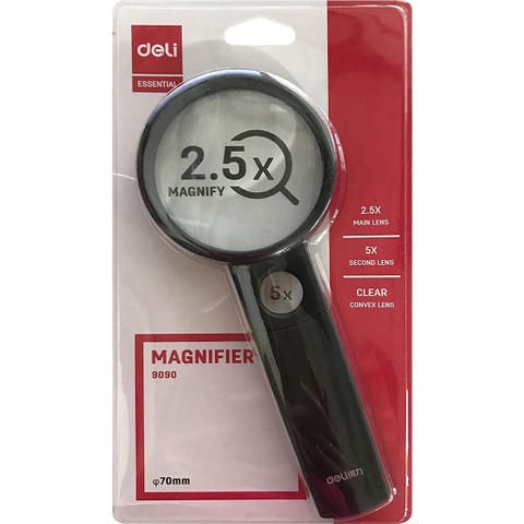 9090_Kính lúp 75mm Deli