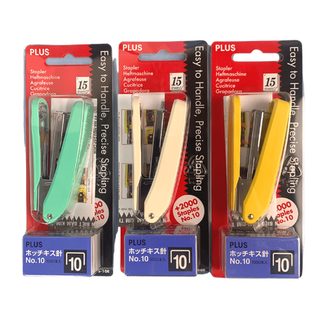 Bấm kim 10E 5 màu kèm 2 hộp kim Plus CH (T/100)