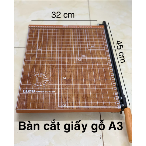 Bàn cắt giấy gỗ Leco A3