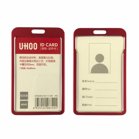 Bao đựng thẻ nhôm Uhoo 6042 5.4x8.5cm 2 mặt đứng đồng