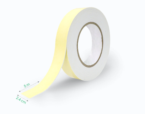 Băng dính xốp 2 mặt 24 - vàng 2.4F