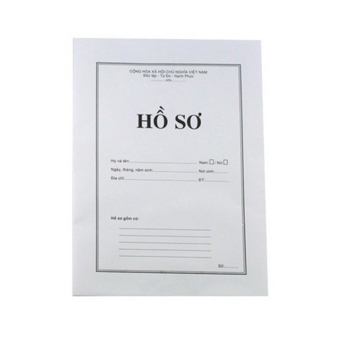 Bao hồ sơ (22.5x30) - A5 trắng nắp đứng (X/100c)