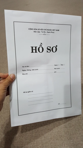 Bao hồ sơ 100 (25*35) - A4 trắng có chữ ĐL 100 (X/100c)