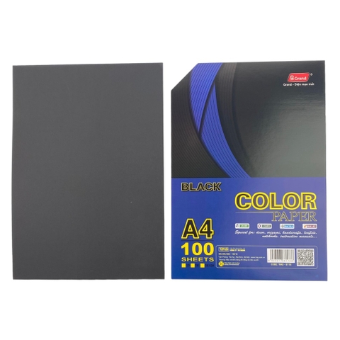 Bìa A4 Màu Đặc Biệt Đen 8178 180gsm – Giấy bìa đen cao cấp cho in ấn và thiết kế