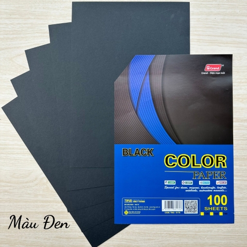 Bìa A4 Màu Đặc Biệt Đen 8178 180gsm – Giấy bìa đen cao cấp cho in ấn và thiết kế