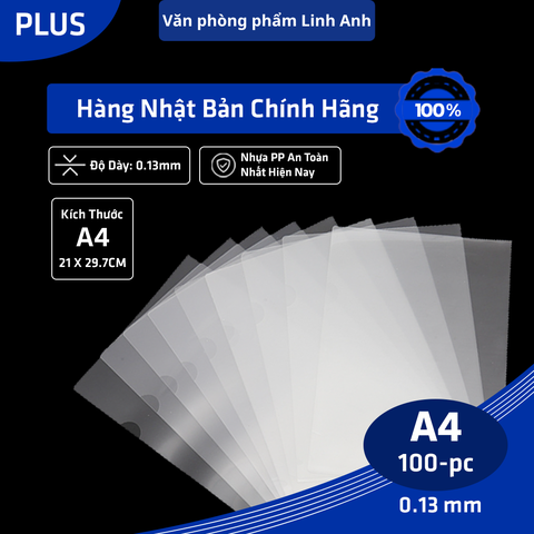 Bìa Lá A4 Plus 0.13mm Xấp 100 Cái