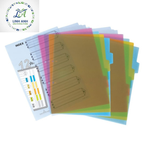 Bìa nhựa ngăn hồ sơ 12 tờ Plus
