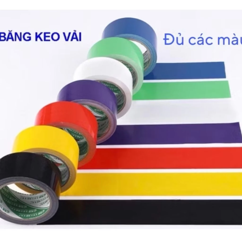 Băng keo 23.5mm - vải XD (cây/12 cuộn) HC