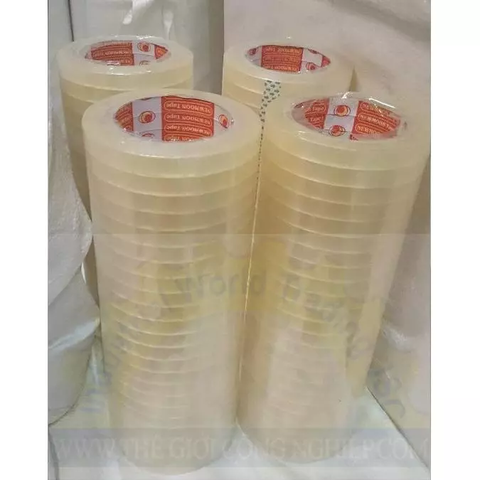 Băng keo 12mm - trong 100y (cây/24 cuộn - B/20)