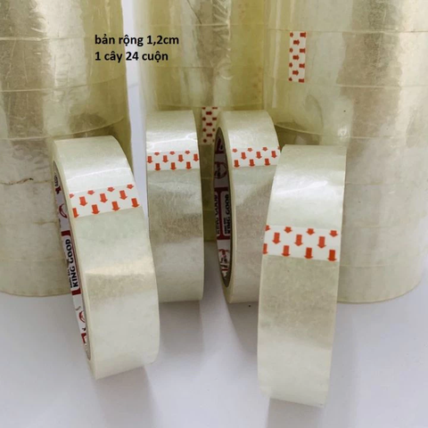 Băng keo 24mm - trong 100y (cây/12 cuộn - B/20)