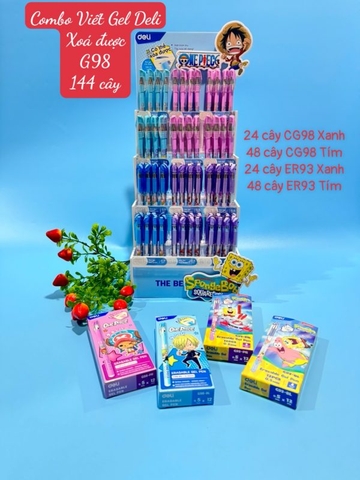 COMBO VIẾT GEL DELI CG98 (Bộ/144C)