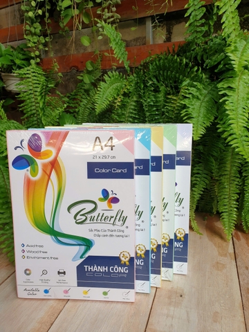 Bìa Thái, Bìa Fo Màu Khổ A4 ĐL 70gsm, 80gsm Đủ Màu Xấp 500 tờ – Giấy bìa màu cho văn phòng và học tập