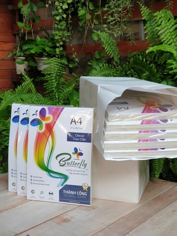 Decal Đế Xanh, Decal Đế Vàng Khổ A4 ĐL 170gsm Xấp/100 tờ – Giấy decal in tem nhãn chất lượng