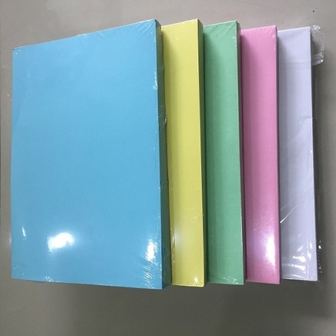 Bìa Thái A4 PTL ĐL 160 Trắng, Xanh Dương, Xanh Lá, Vàng, Hồng – Giấy bìa màu A4 cho văn phòng và in ấn