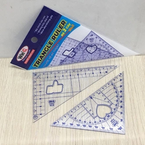 Thước eke WinQ NO5 (Hộp/50 cặp)