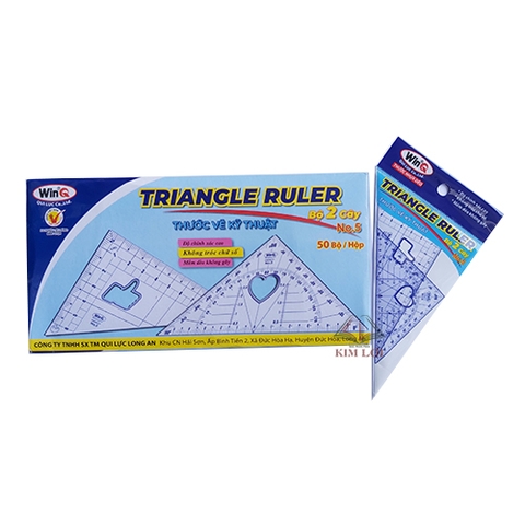Thước eke WinQ NO5 (Hộp/50 cặp)