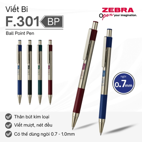 Viết bi F301 0.7mm Zebra Pen chính hãng (H/12)