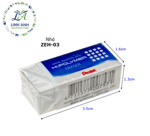 Cục tẩy bằng cao su ZEH-03N - Gôm Pentel nhỏ CH