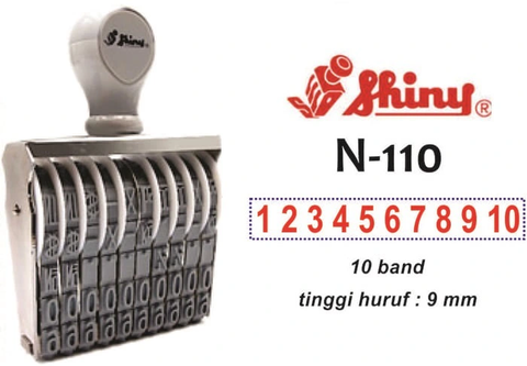 Dấu số N110 hiệu Shiny (10 số 9 ly)