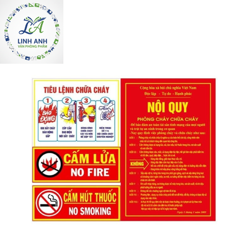 Nội quy chữa cháy/tiêu lệnh chữa cháy( thép)
