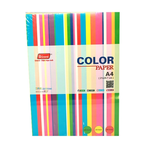 Giấy photo A4 trộn 100T - Ford 80 (5 màu) Grand 436