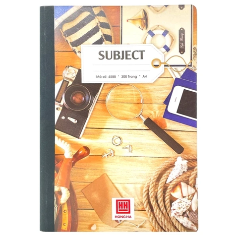 Sổ Bìa Bồi A4 Kẻ Ngang 300 Trang 58gsm Subiect - Hồng Hà 4588