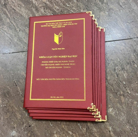 Đóng quyển Mạ chữ vàng