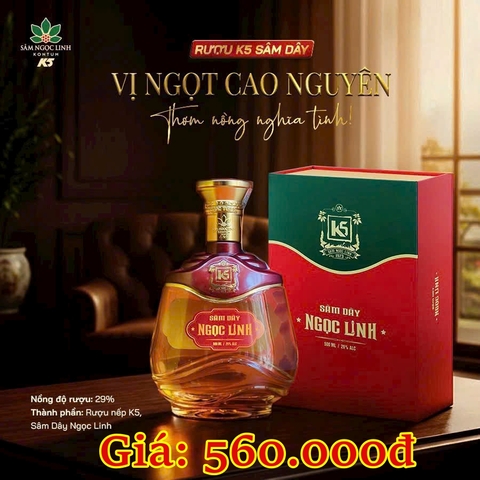SẢN RƯỢU SÂM NGỌC LINH K5