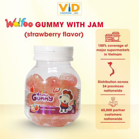 WOLFOO GUMMY WITH JAM FRUIT FLAVOUR 68G