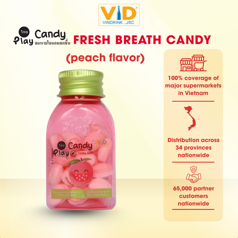 Play Candy Fruit-Flavored Fresh Breath Candy 22g