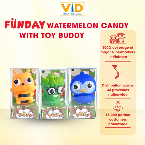 Funday Watermelon Candy With Toy Buddy 5g
