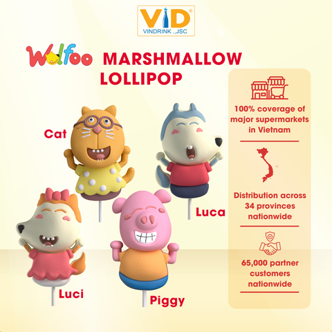 WOLFOO MARSHMALLOW LOLLIPOP