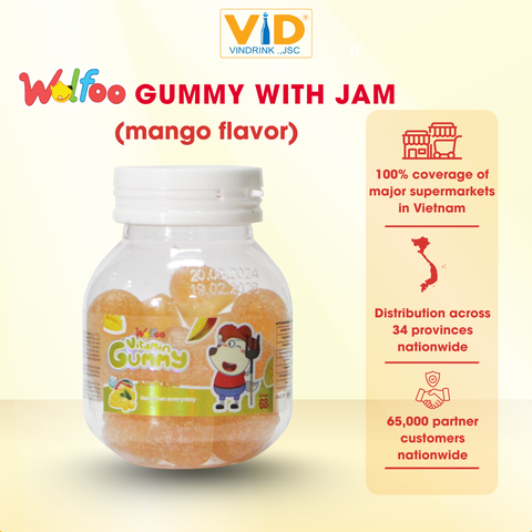 WOLFOO GUMMY WITH JAM FRUIT FLAVOUR 68G