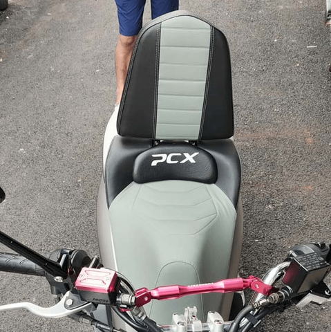 Yên Xe Tựa Lưng Cho Honda PCX – Phiên Bản Màu Đen-Xám _ PCX-TL03-GREY
