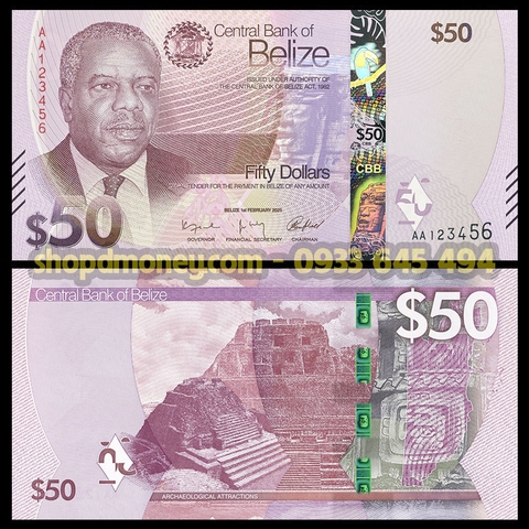 50 dollars Belize 2025