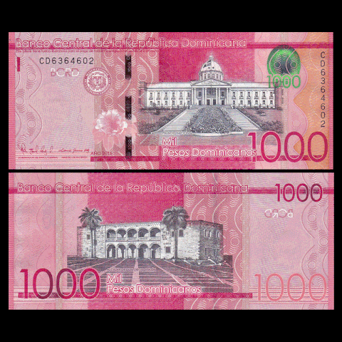 1000 pesos Dominican 2016