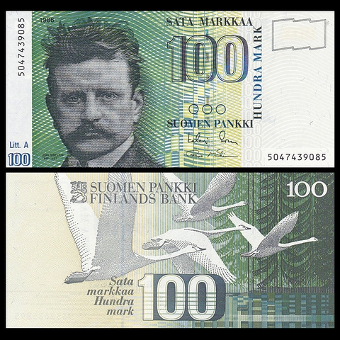 100 markkaa Finland 1986
