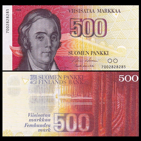 500 markkaa Finland 1986