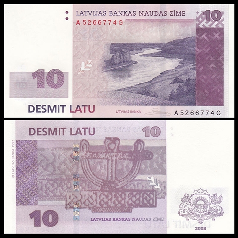 10 latu Latvia 2008
