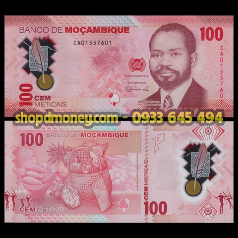 100 meticais Mozambique 2024 polymer