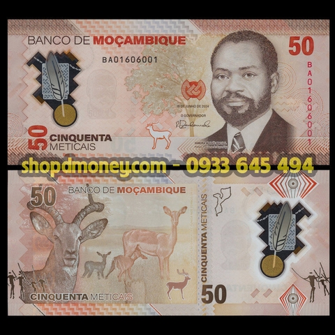 50 meticais Mozambique 2024 polymer
