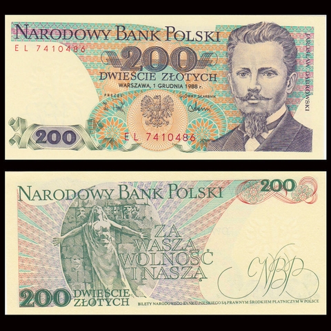 200 zlotych Poland 1988