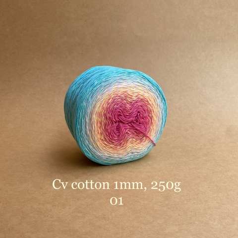 Sợi cầu vồng Cotton 1mm, 250g